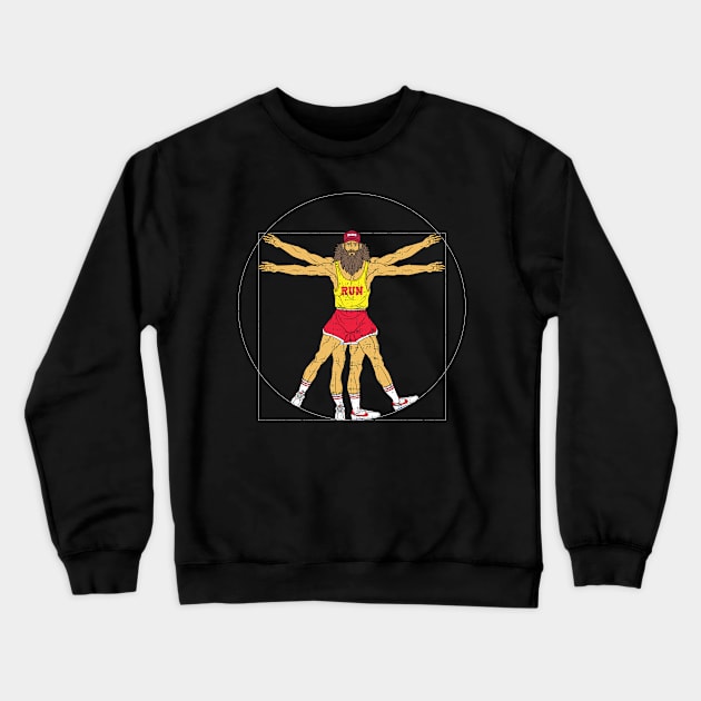 vitruvian forrest gump Crewneck Sweatshirt by redwane